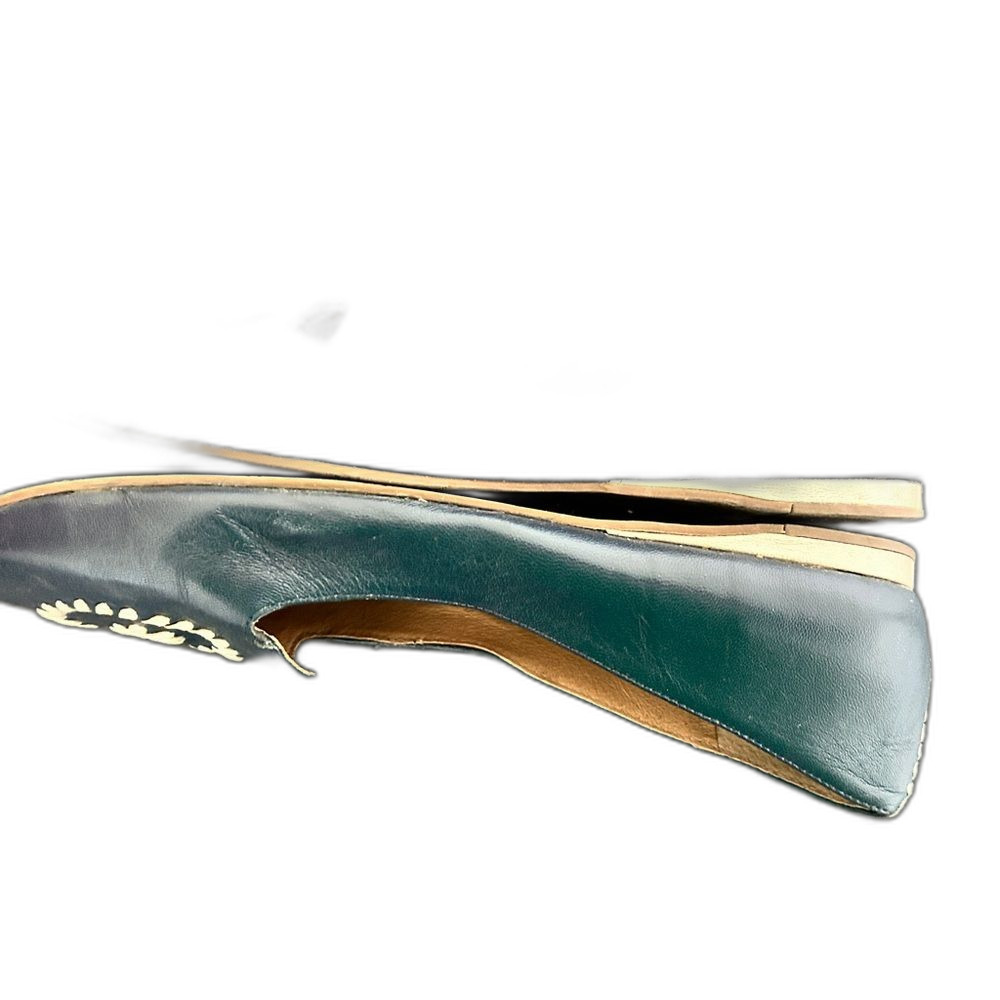 Jack Rogers Loafers Slip On Flats Shoes Womens 8.5 Blue Gold Rebecca Classic - Picture 6 of 7